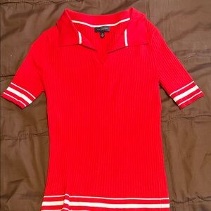 The Limited vintage mid-90s Red Ribbed Knit Short Sleeve Top